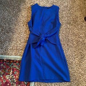 Royal Blue dress with bow.